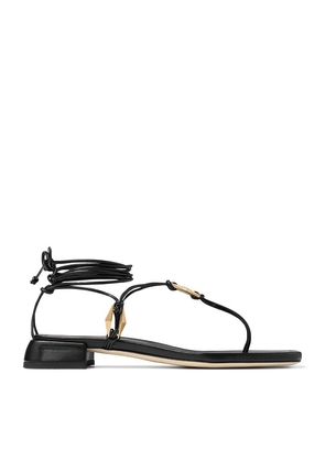 Jimmy Choo Onyxia 25 Leather Strappy Sandals
