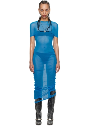 Jean Paul Gaultier Blue Shayne Oliver Edition 'The Double' Maxi Dress