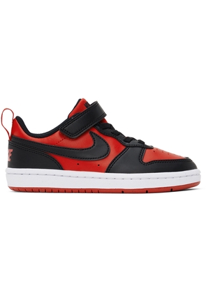 Nike Kids Black & Red Court Borough Low Recraft Little Kids Sneakers