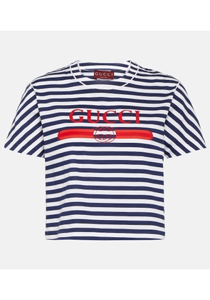 Gucci Logo striped cotton jersey T-shirt
