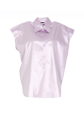 Pinko Cadmo Laminated Sleeveless Shirt