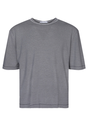 Lardini Jersey Striped Blue/white T-Shirt