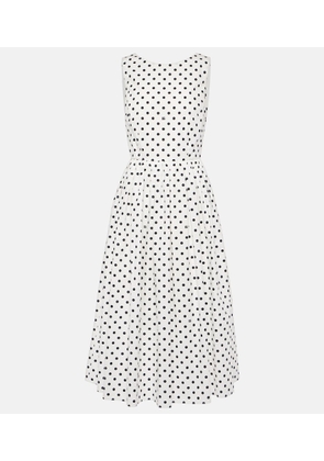 Dolce&Gabbana Polka-dot cotton poplin midi dress