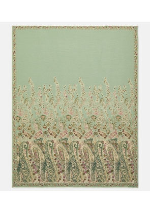 Etro Embroidered wool throw