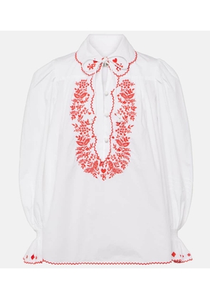 Alémais Hearts embroidered cotton shirt