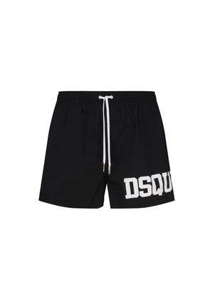 Dsquared2 Logo Swimsuit In Contrasting Color