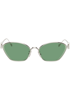 LOEWE Silver Anagram Hexagonal Cat-Eye Sunglasses