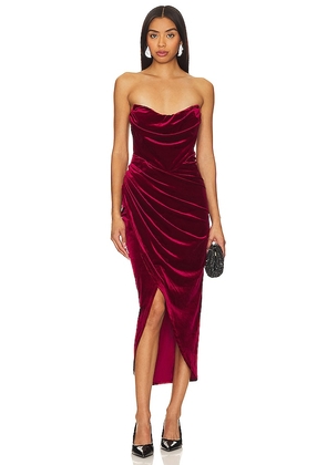 ASTR the Label Meghan Velvet Dress in Red. Size XS.