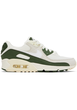 Nike Off-White & Green Air Max 90 Sneakers