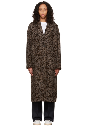 Golden Goose Brown Single-Breasted Cocoon Coat