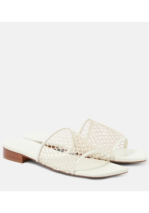 Souliers Martinez Chica leather-trimmed mesh slides