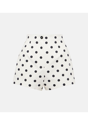 Dolce&Gabbana Polka-dot high-rise cotton-blend shorts