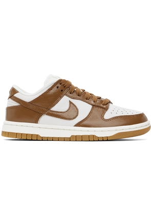 Nike White & Brown Dunk Low Sneakers