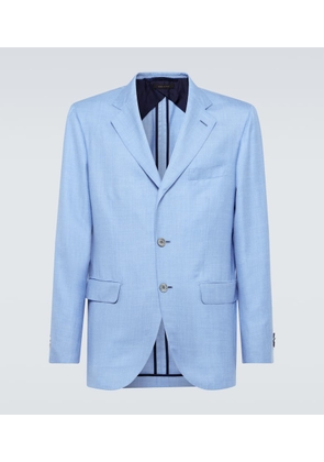 Brioni Silk, cashmere, and linen twill blazer