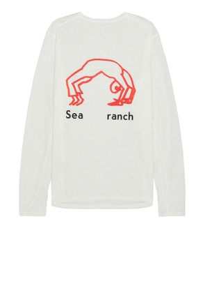 District Vision Hemp Long Sleeve T Shirt in Sea Ranch White - White. Size L (also in M, S, XL/1X).