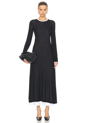 Helmut Lang Double Layer Dress in Black - Black. Size L (also in M, S, XS).