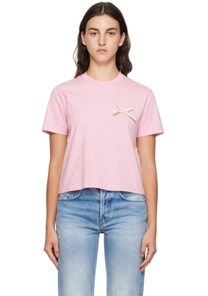 JACQUEMUS Pink Le Chouchou 'Le T-Shirt Noeud' T-Shirt
