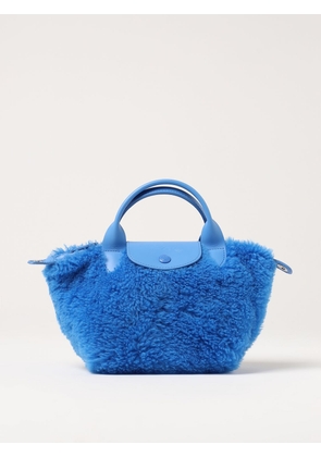 Longchamp Le Pliage bag in shearling and leather