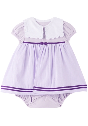 ANNA SUI MINI SSENSE Exclusive Baby Purple Scalloped Collar Dress