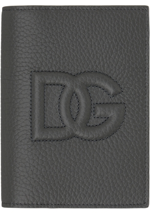 Dolce & Gabbana Gray Embossed Passport Holder