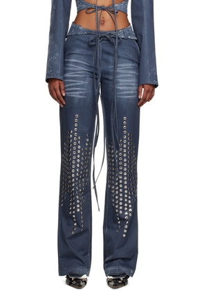 Lado Bokuchava Blue Studded Jeans