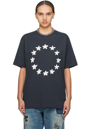 Études Navy Wonder Painted Stars T-Shirt