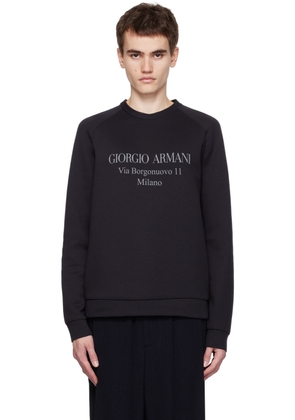 Giorgio Armani Navy 'Borgonuovo 11' Sweatshirt
