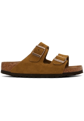 Birkenstock Tan Narrow Arizona Soft Footbed Sandals