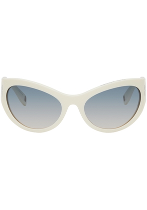Marc Jacobs White 'The Icon' Wrapped Sunglasses