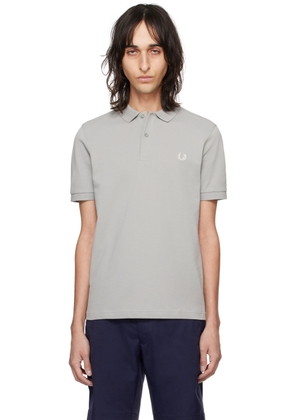 Fred Perry Gray Embroidered Polo