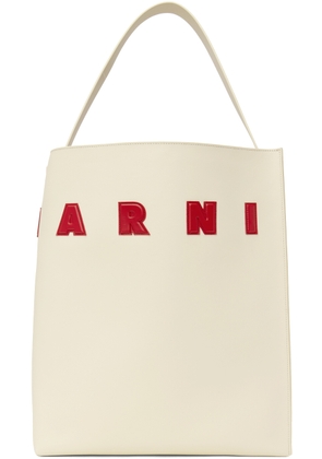 Marni Off-White Leather Museo Patches Tote