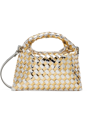 Bottega Veneta Silver & Gold Mini Hop Bag