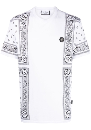 Philipp Plein bandana-print short-sleeve T-shirt - White