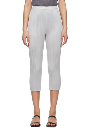 PLEATS PLEASE ISSEY MIYAKE Gray Monthly Colors April Trousers