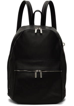 Rick Owens Black Soft Grain Cow Leather Backpack