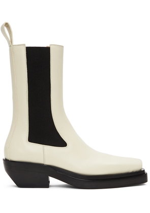 Bottega Veneta Off-White 'The Lean' Chelsea Boots