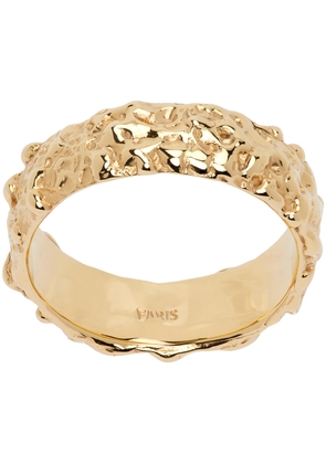 FARIS Gold Roca Slim Band Ring
