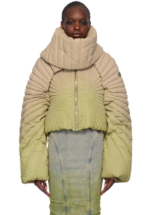 Rick Owens Moncler + Rick Owens Taupe & Green Radiance Down Jacket