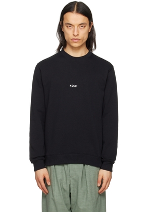 MSGM Black Solid Color Sweatshirt