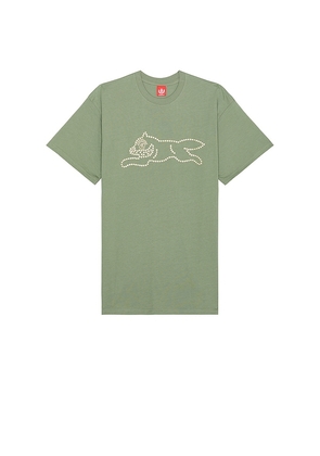 ICECREAM Pearl Beads Tee in Olive. Size M, S, XL/1X.