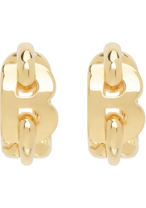Balenciaga Gold B Chain Hoop Earrings