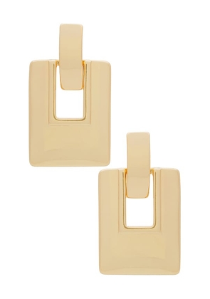 Amber Sceats Anusha Earrings in Metallic Gold.