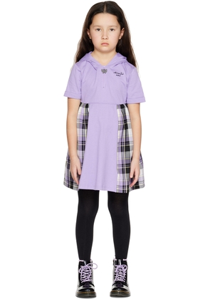 ANNA SUI MINI Kids Purple Hooded Dress