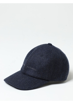 Brunello Cucinelli hat in virgin wool felt with embroidered logo