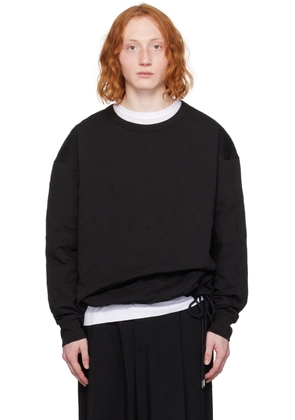 Dries Van Noten Black Quilted Sweatshirt