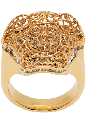 Versace Gold Crystal Ring