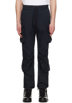 John Elliott Black Garment-Dyed Cargo Pants