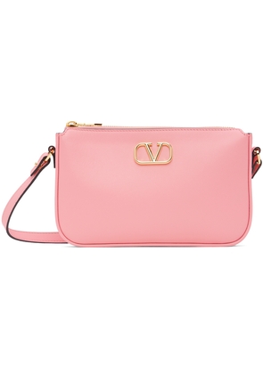 Valentino Garavani Pink Mini VLogo Signature Calfskin Crossbody Bag