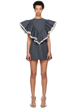 SHUSHU/TONG SSENSE Work Capsule - Gray Giant Ruffle Mini Dress