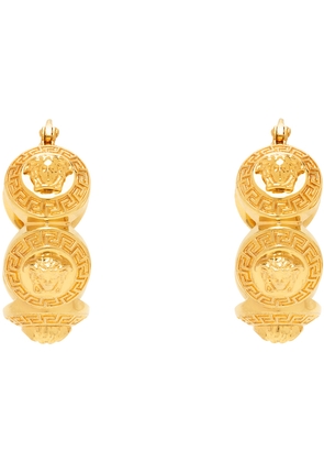 Versace Gold Tribute Medusa Hoop Earrings